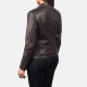 Rave Brown Leather Biker Jacket