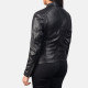 Kelsee Black Leather Biker Jacket